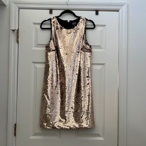 Rose gold Scoop brand sequined mini dress - size small